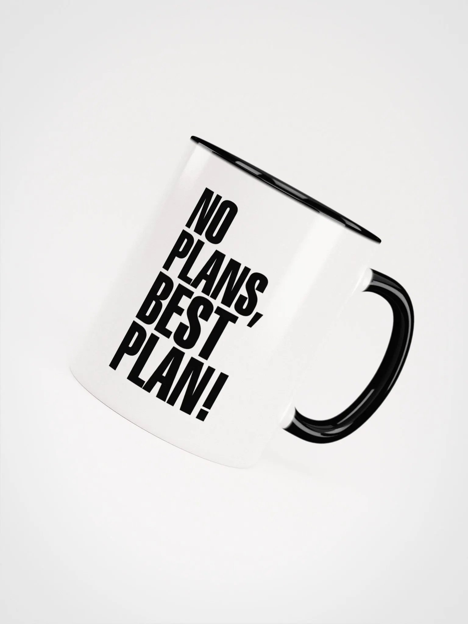 No plans, best plan! (Black and White Mug) product image (2)