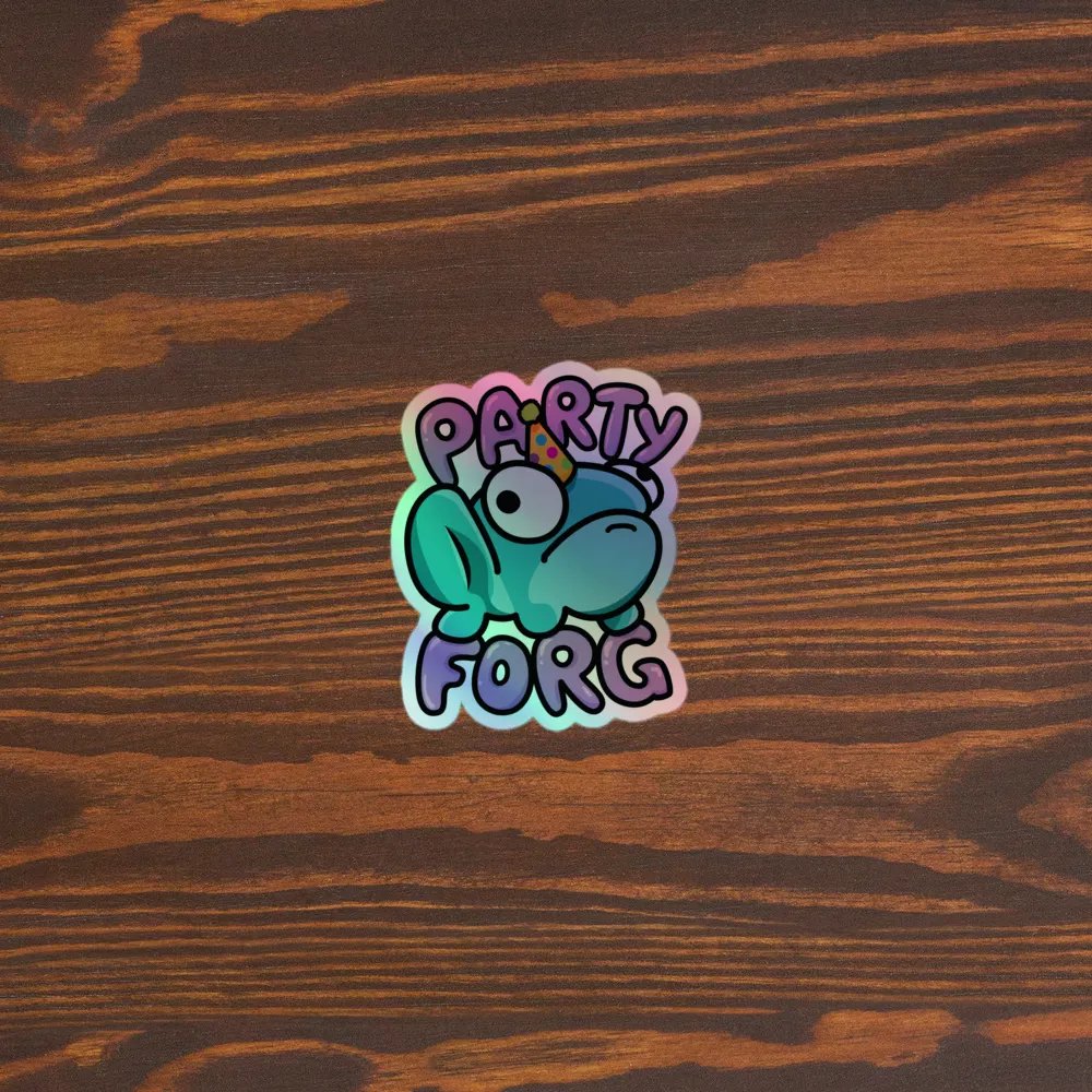 Holographic Party Forg Sticker product image (10)