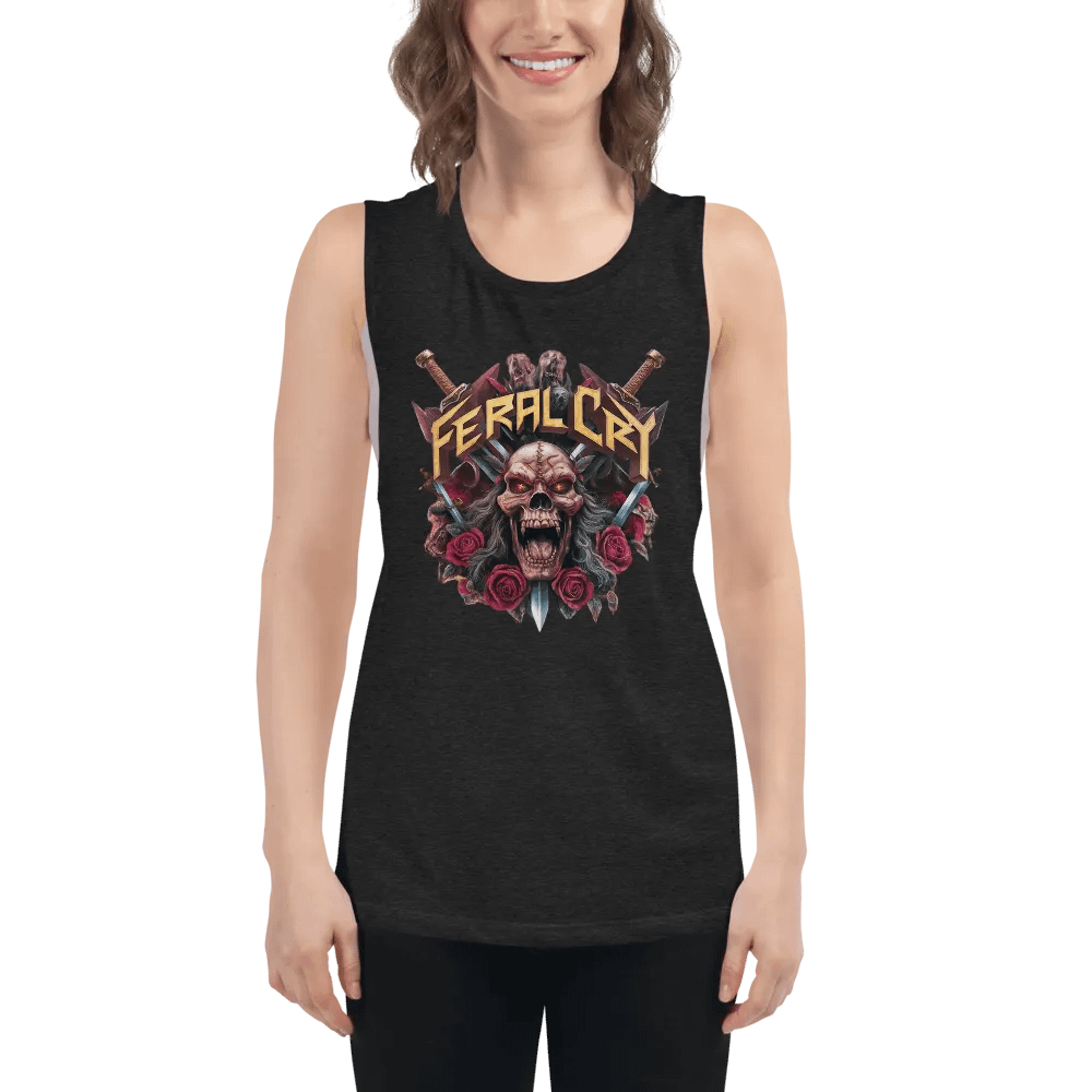 Feral Cry Demonic Skull Women's Muscle Tank product image (5)