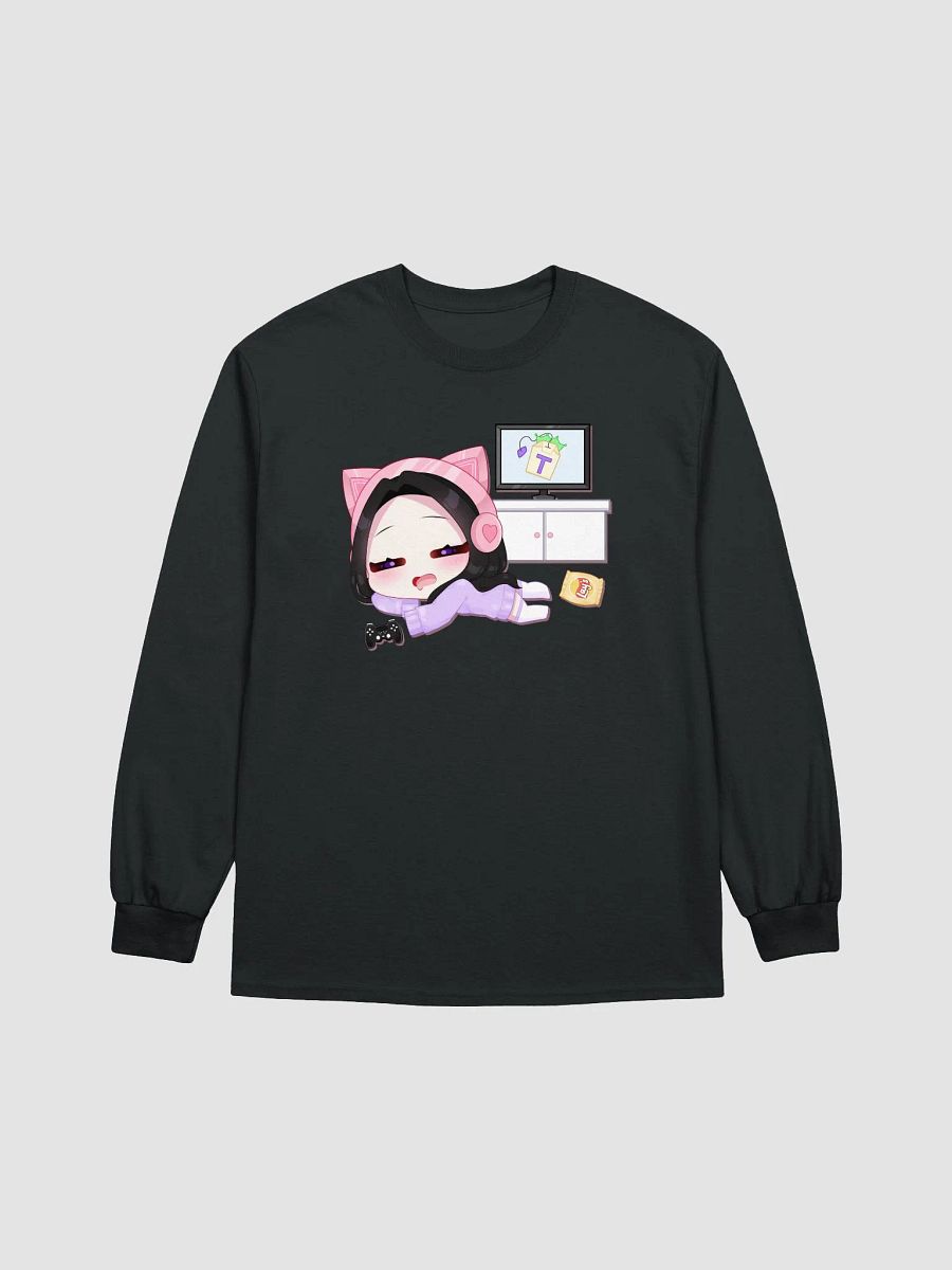 'Lazy Gamer' Chibi Long Sleeved Tee (Unisex) product image (4)