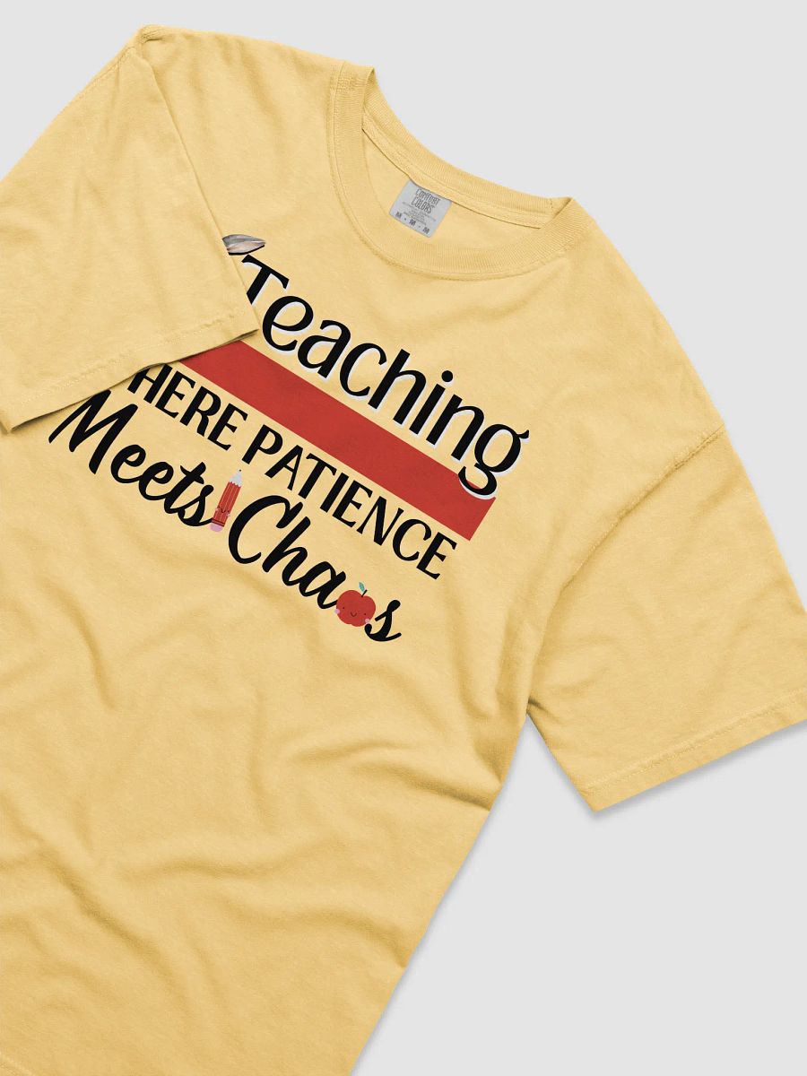 Bunny Teaching Where Patience Meets Chaos, Teachers Comfort Colors T-shirt product image (3)