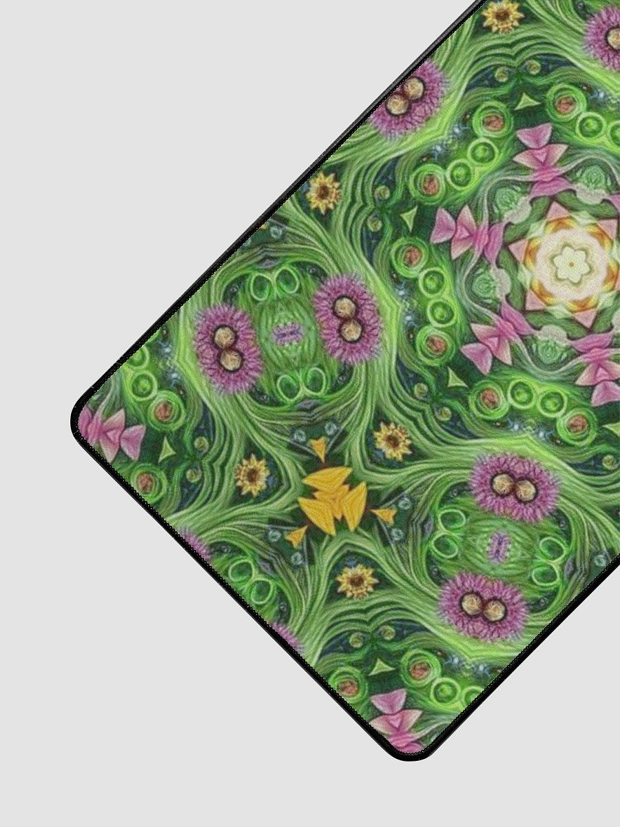Green Floral Kaleidoscope Desk Mat product image (3)