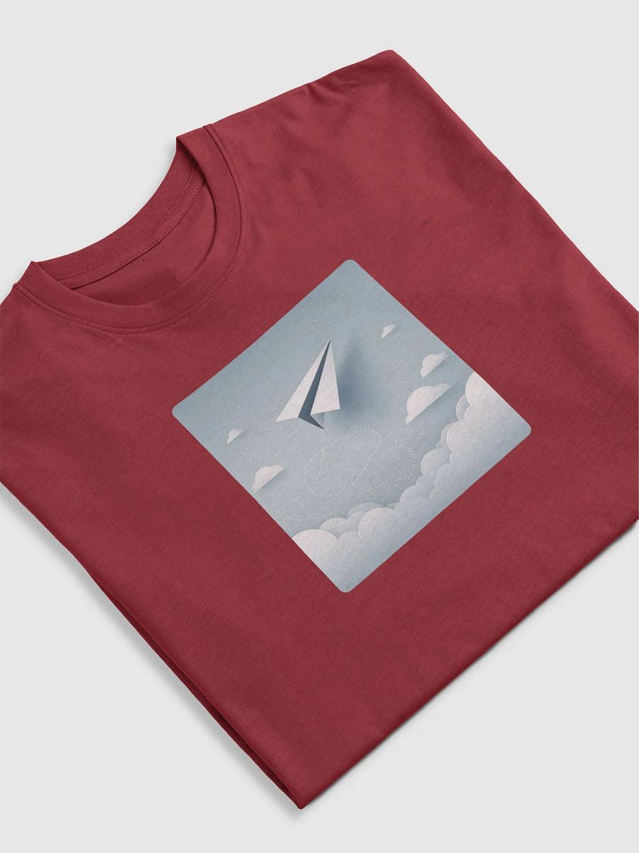 Skyward Soar Cotton Tee | AI design paper airplane product image (10)