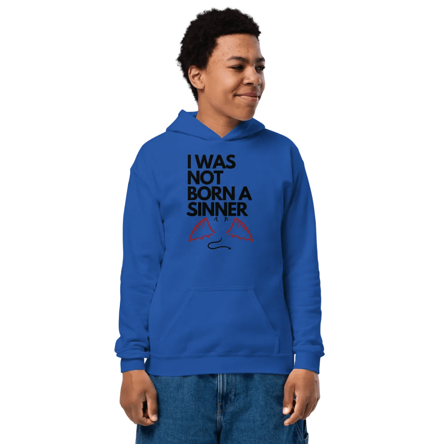 Youth Hoodie - I Was Not Born a Sinner product image (1)