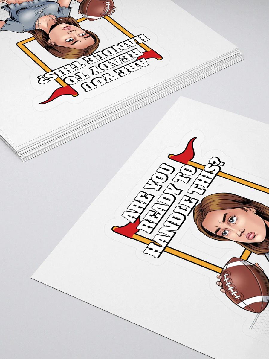 Are You Ready To Handle This? Female Footballer Sticker product image (4)