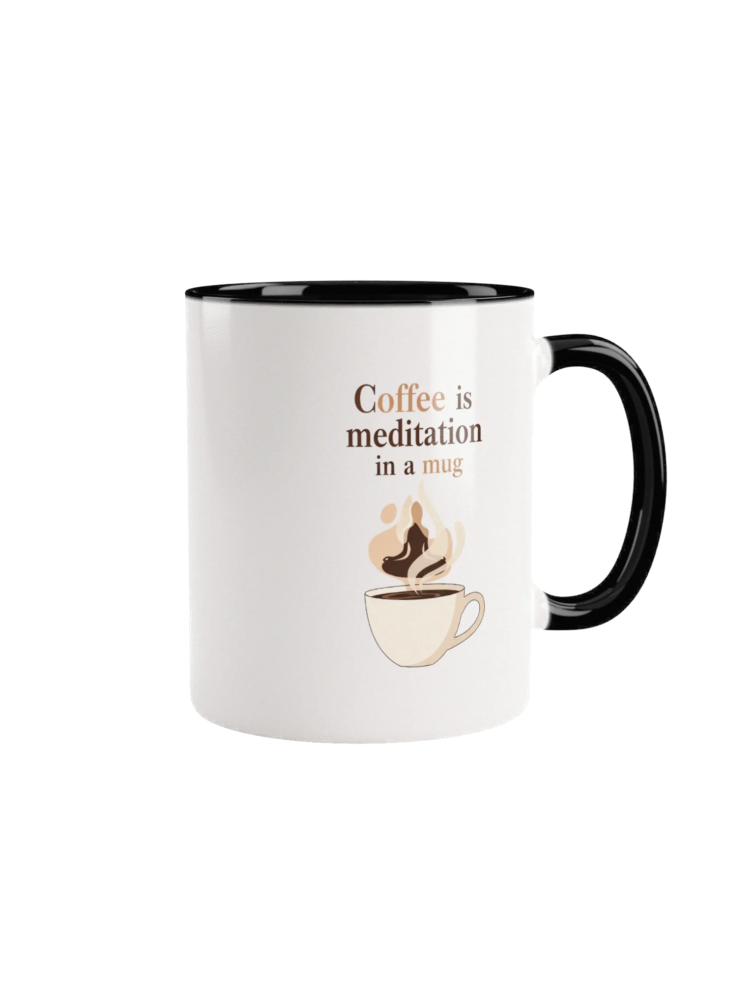 Coffee Is Meditation in a Mug – Inspirational Ceramic Coffee Mug for Mindful Mornings product image (1)