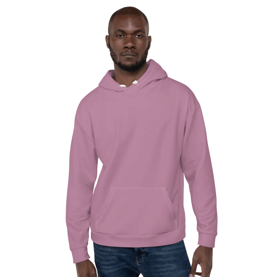 Plain Medium Dark Lilac Purple Soft Summer Unisex Recycled Polyester Heavyweight Premium Hoodie by Treasure Pie product image (7)