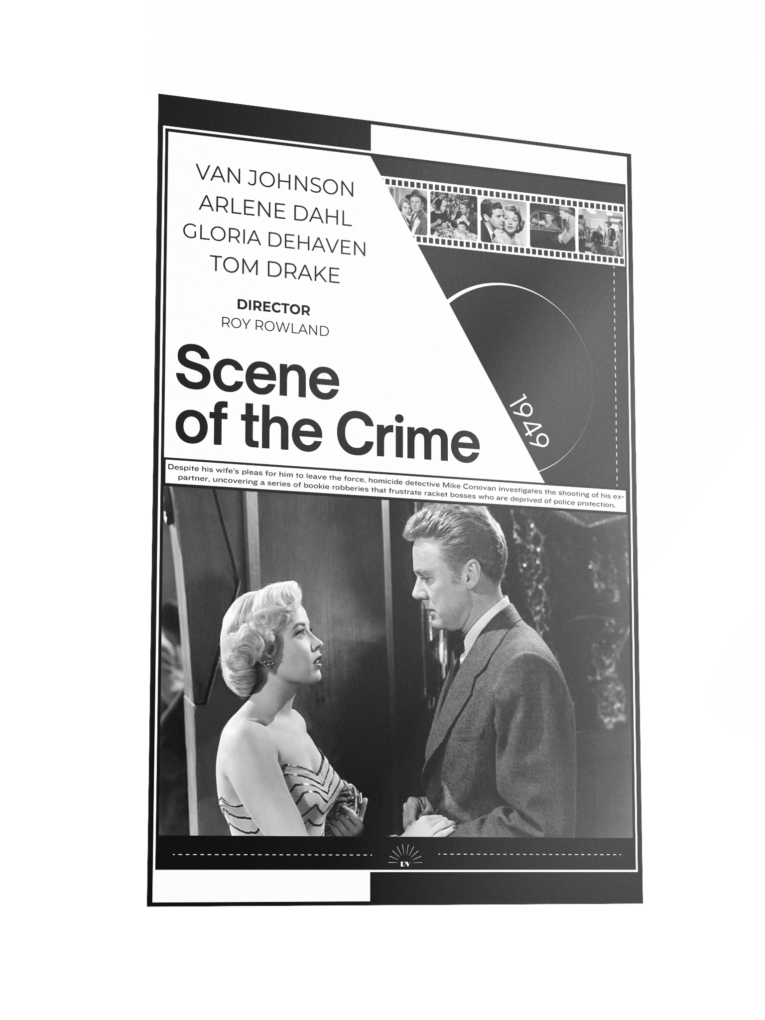 Scene of the Crime with Van Johnson, Arlene Dahl and Gloria DeHaven 1949 | Movie Poster | 12x18 Wall Art product image (2)