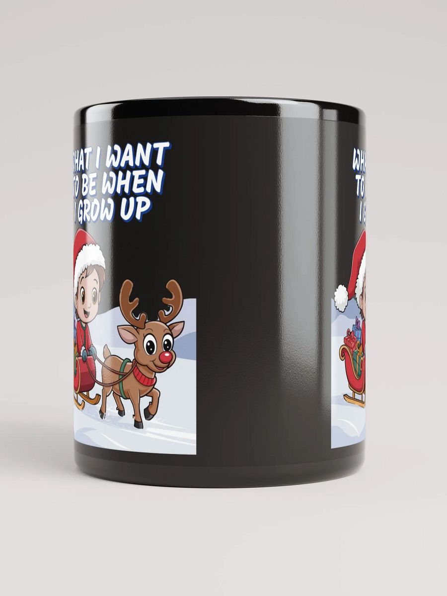 What I Want To Be When I Grow Up - Young Santa Black Mug product image (10)