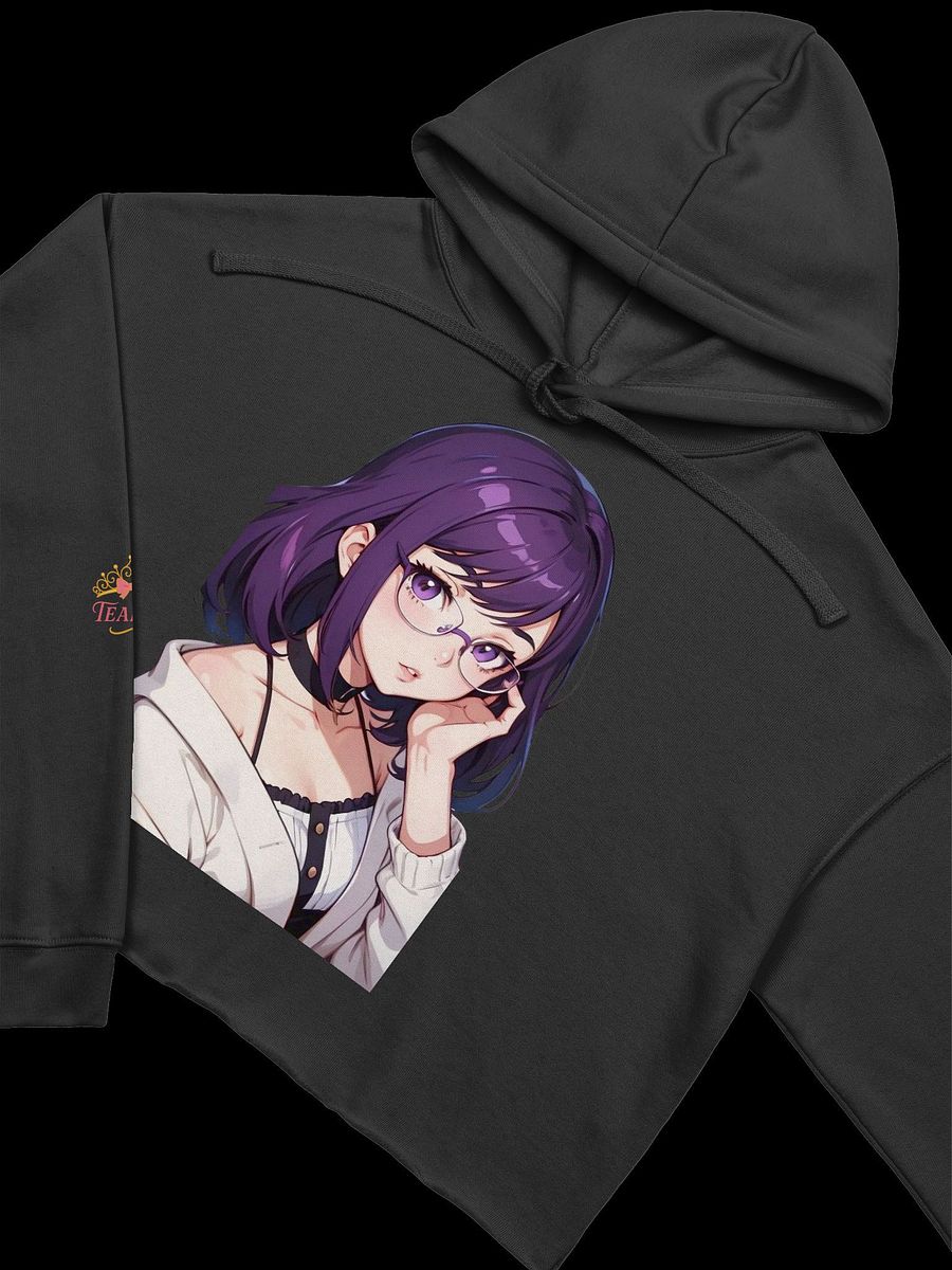 (Purple WAIFU) K Crop Hoodie product image (3)