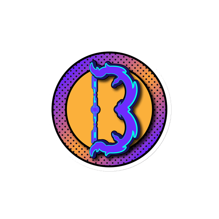 Neon B Emblem Die-Cut Magnets product image (2)