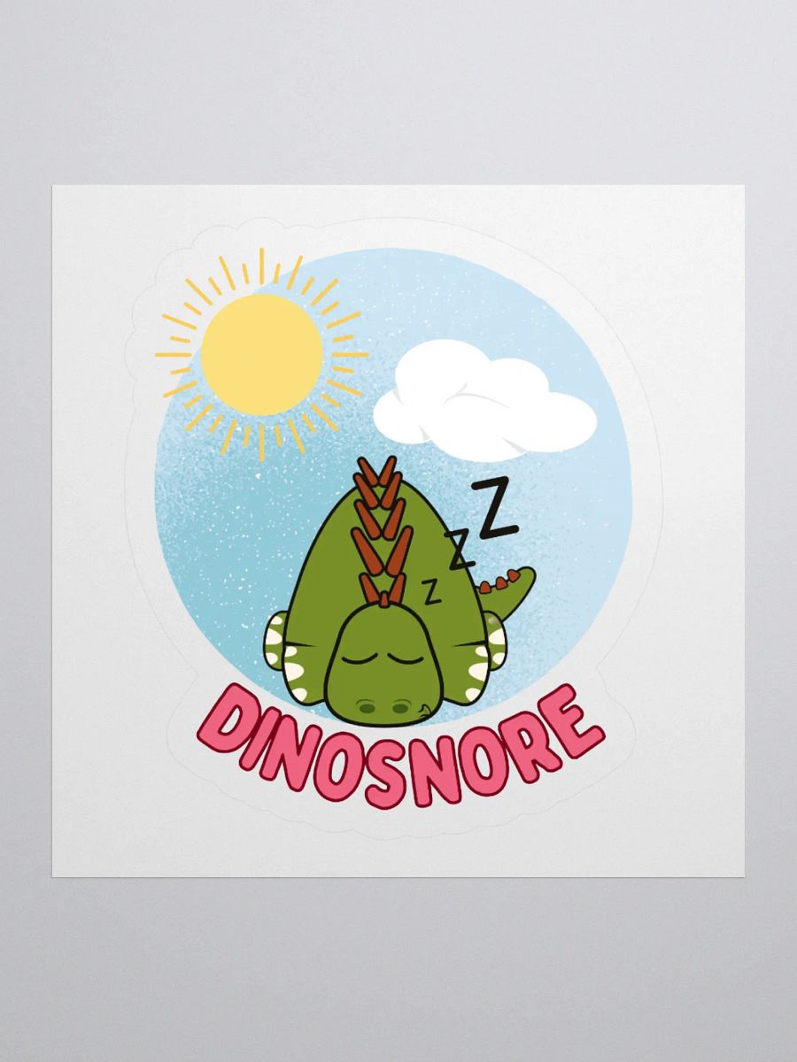 Dino Snore - Sleeping, Snoring Dinosaur Cute Sticker product image (1)