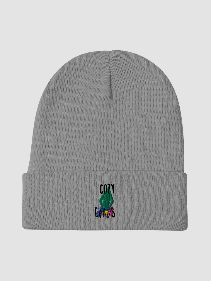 Cozy Chaos Embroidered Beanie (Black) product image (2)
