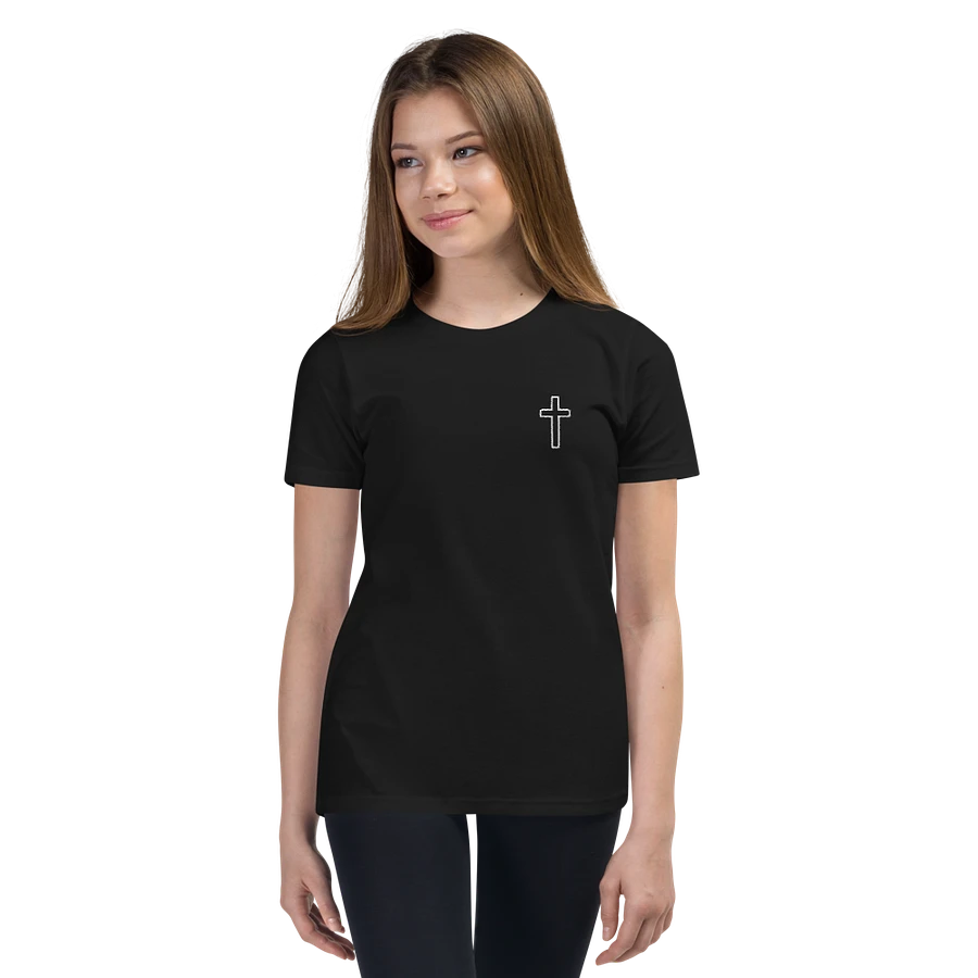 Youth Simple Cross Black Tshirt | HVN Threads