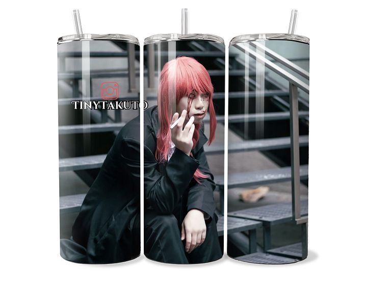 Chainsaw Man - Makima Cosplay Tumbler featuring TinyTakuto (20oz Stainless Steel) product image (1)