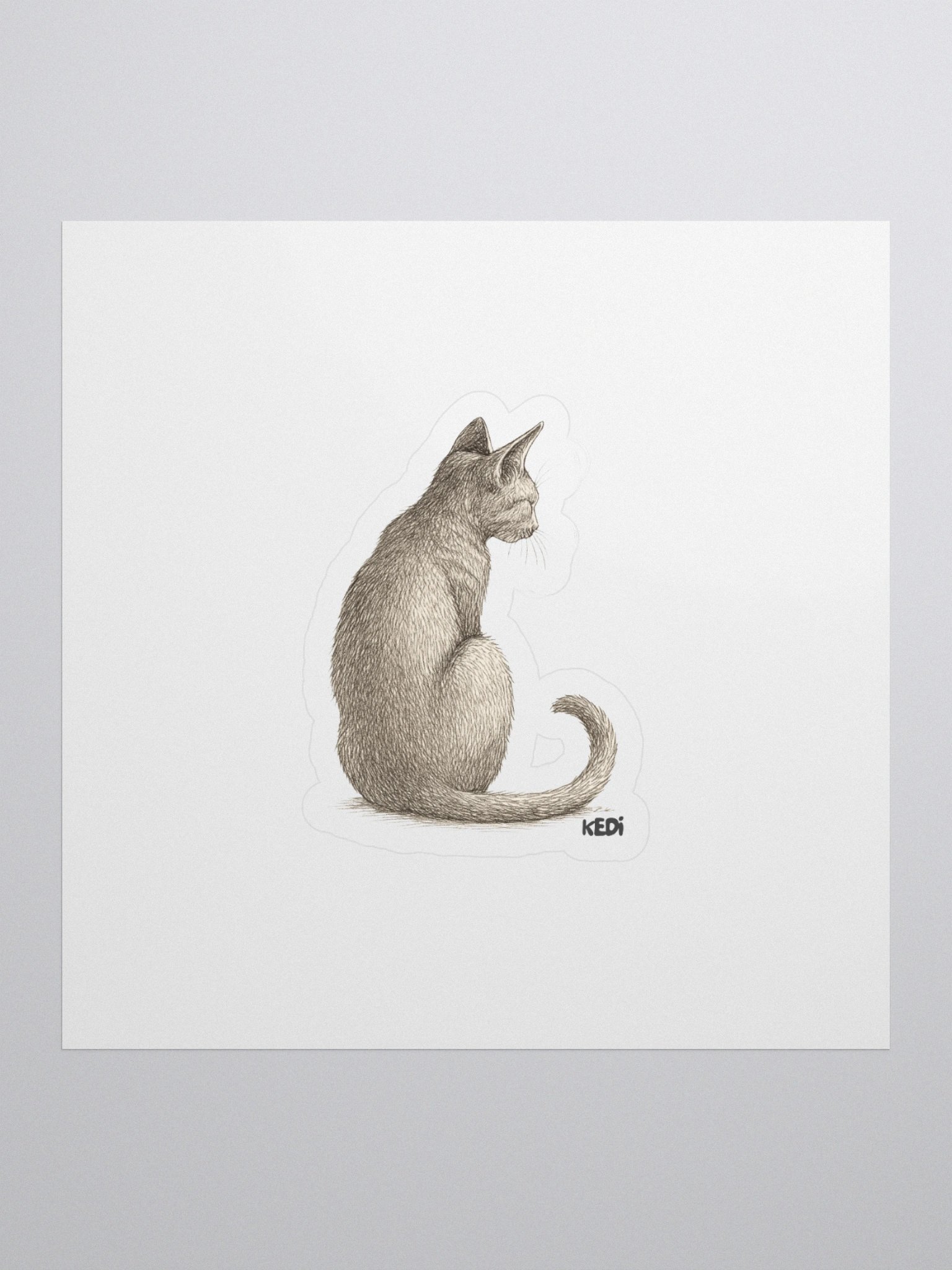 Whiskered Guardian Kiss Cut Stickers product image (1)