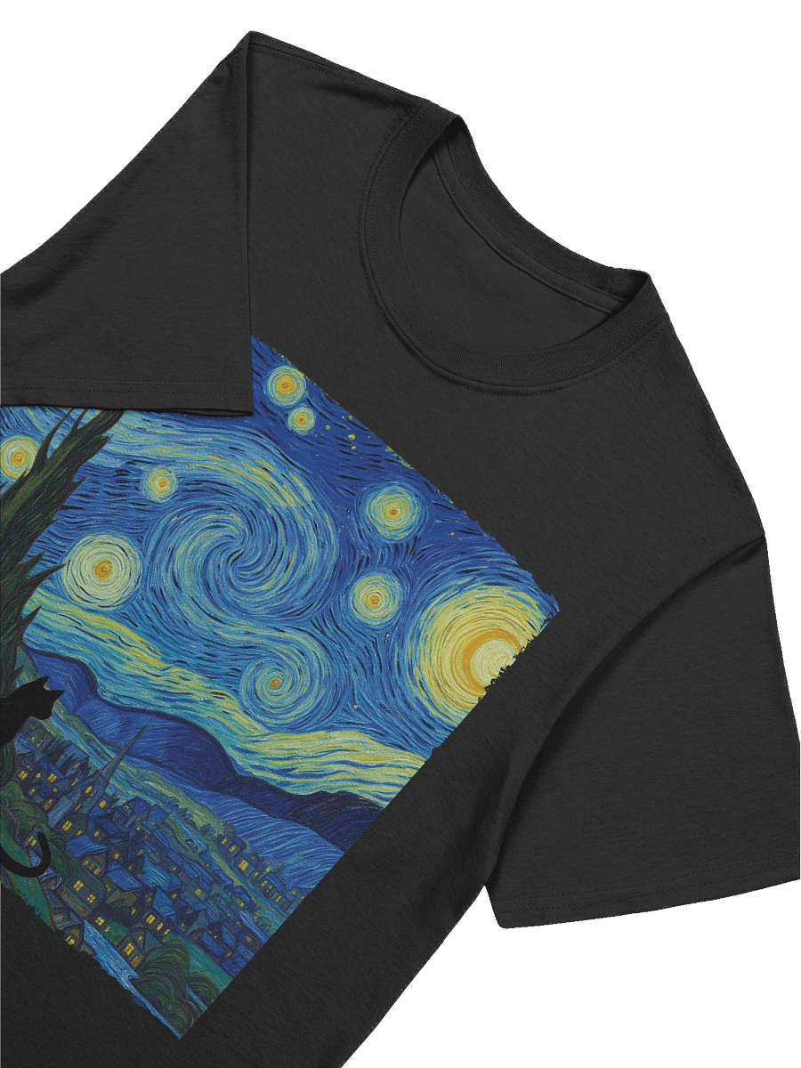 Starry Night Cat Van Gogh Style T-Shirt product image (37)