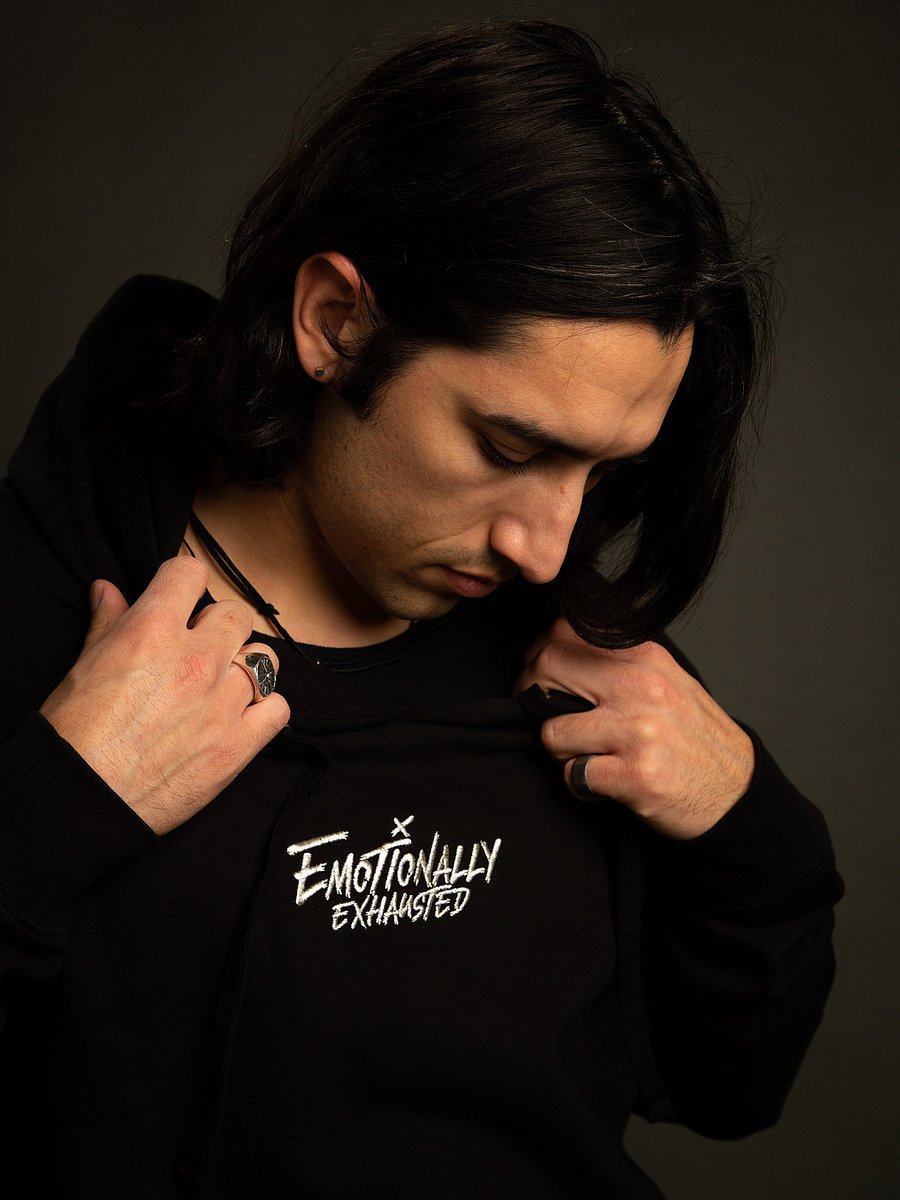 Emotionally Exhausted Metallic Hoodie