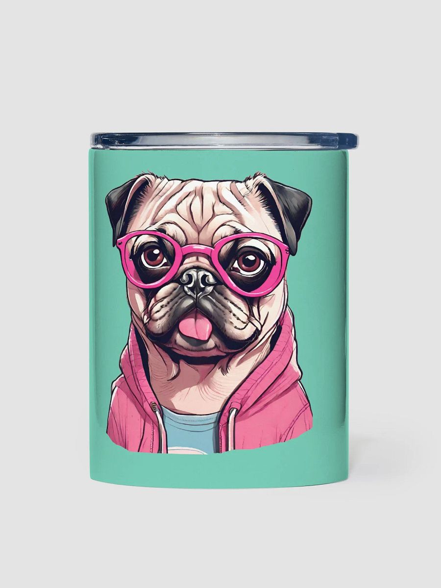 Geeky Pug 10oz Stainless Steel Tumbler product image (1)