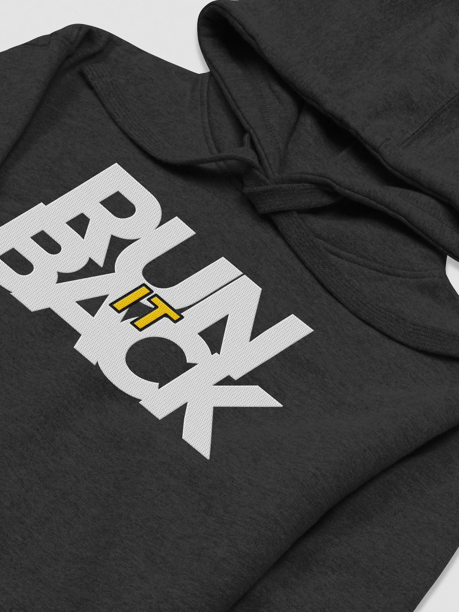 RUN IT BACK Embroidered Hoodie White Lettering product image (3)