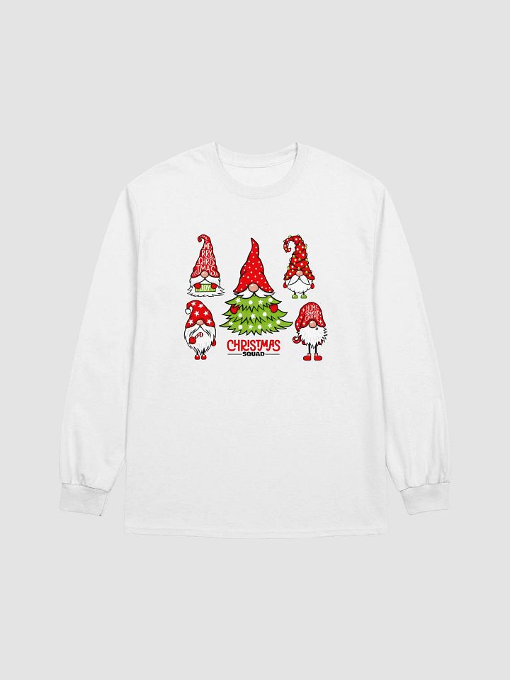 Gnome Christmas Squad Design Long Sleeve Shirt product image (4)