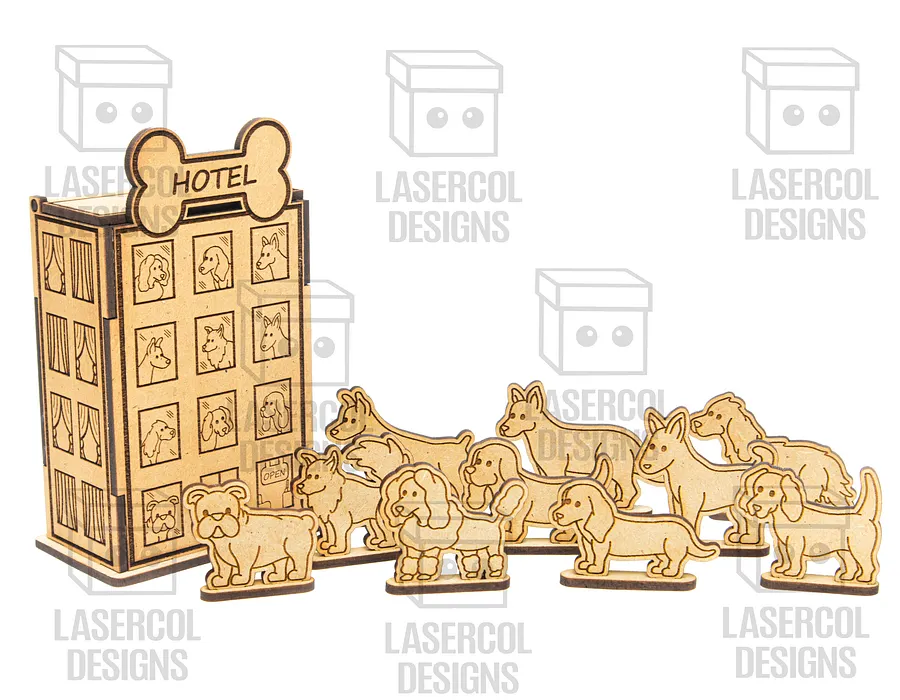 Dog Hotel Box Paint Kit DIY Cut Outs - Laser Cut Files product image (5)