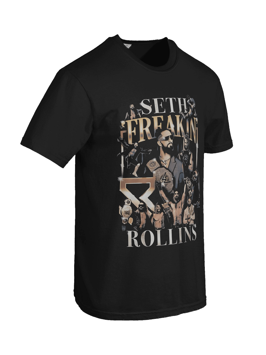 Men's Black Seth Rollins Montage Boxy T-Shirt product image (5)