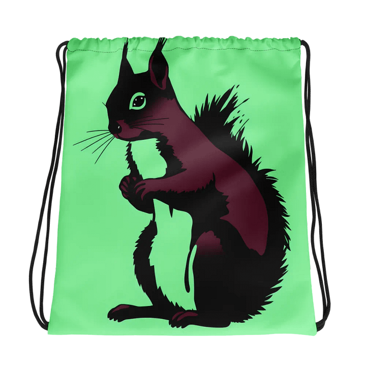 Pooky's All-Over Squirrel Print Drawstring Bag product image (1)