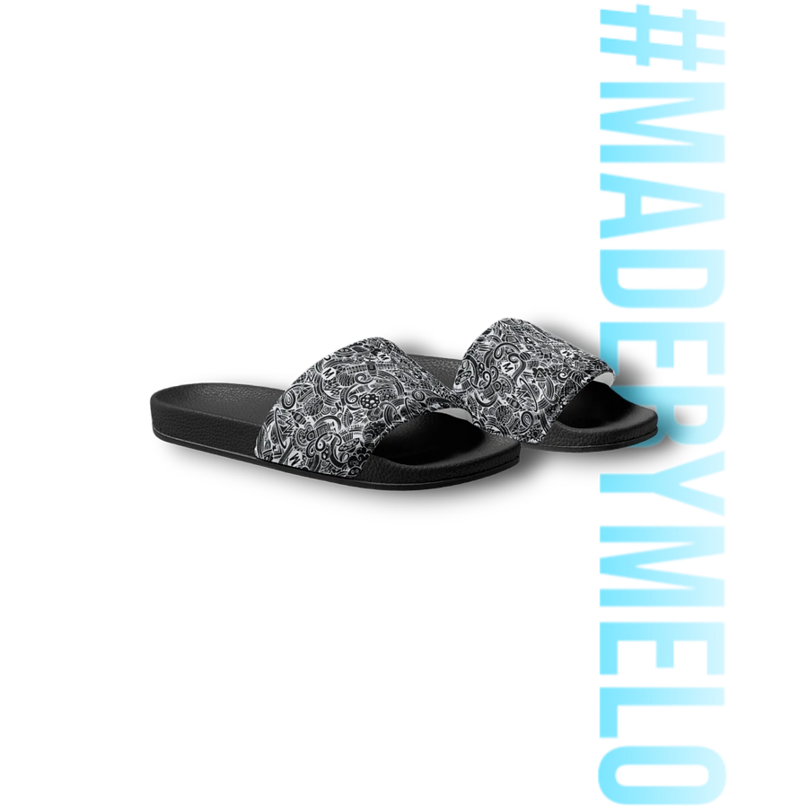 Dark Space Scribble - Men's Slides | #MadeByMELO product image (4)