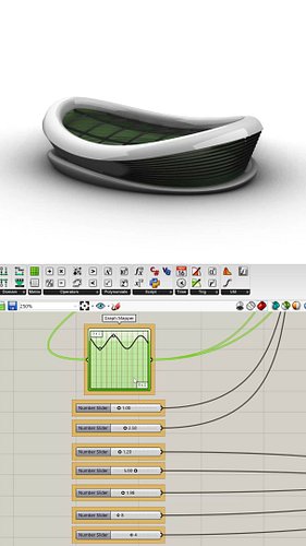Grasshopper - EX 18 -Graph mapper + Loft
.
Create a parametric stadium
.
Grasshopper Tutorial Architecture, 3D modeling. Orga...