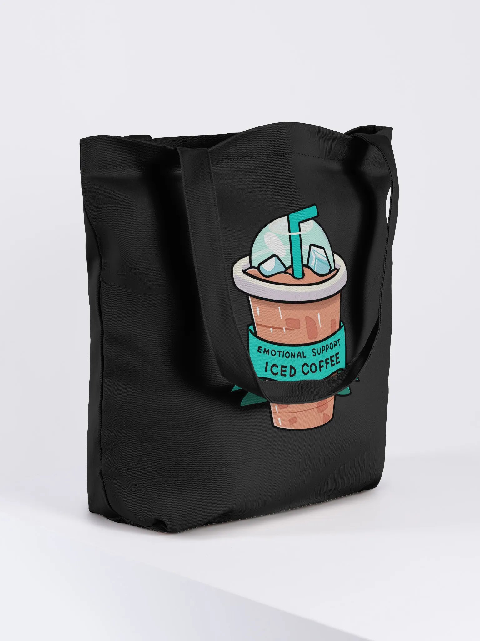 Emotional Support Iced Coffee Eco Tote Bag product image (8)