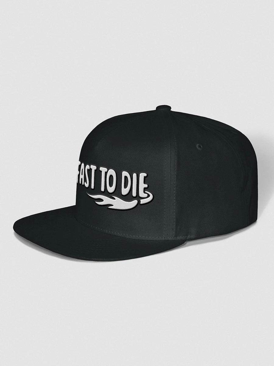 TOO FAST TO DIE (White) Yupoong Flat Snapback Cap product image (2)