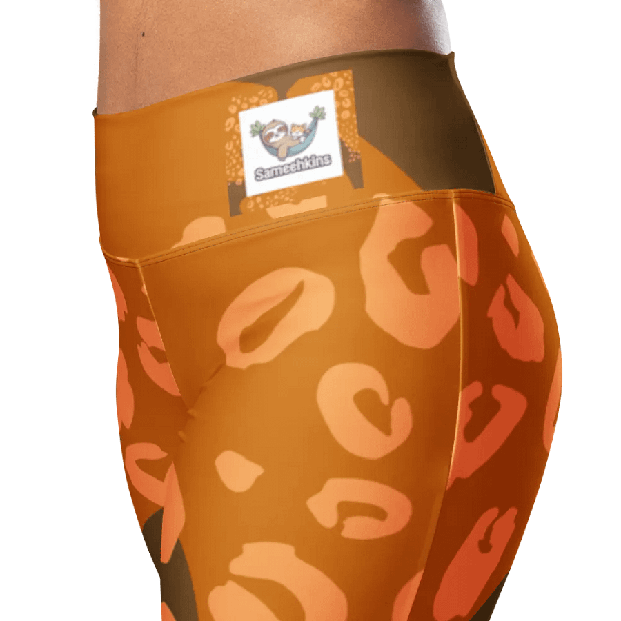 Orange Wildcat Whimsy Flare Leggings product image (1)