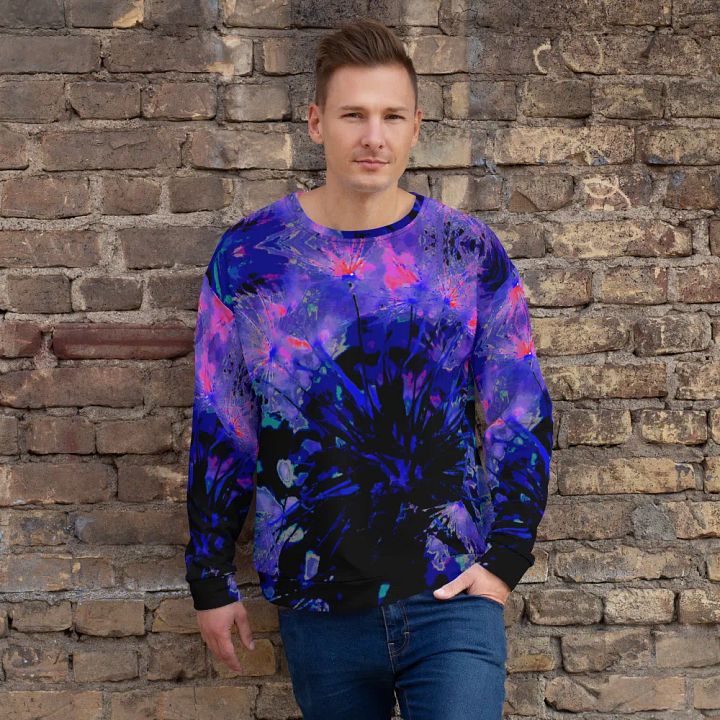 Abstract Funky Neon Dandelion Seeds Unisex Sweatshirt product image (1)