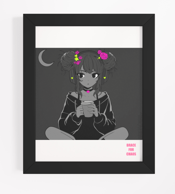 Esther: Space Bun Coffee Anime Girl Original By Brace4Chaos product image (1)