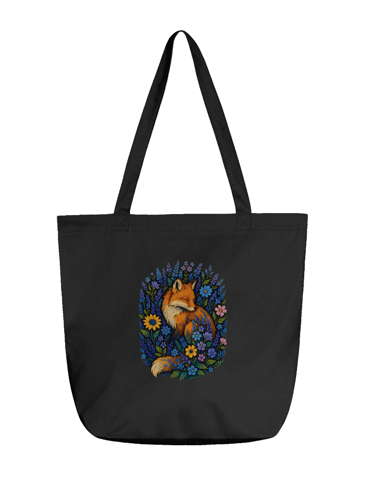 Cottagecore Tote Bag With Fox And Wildflowers product image (1)