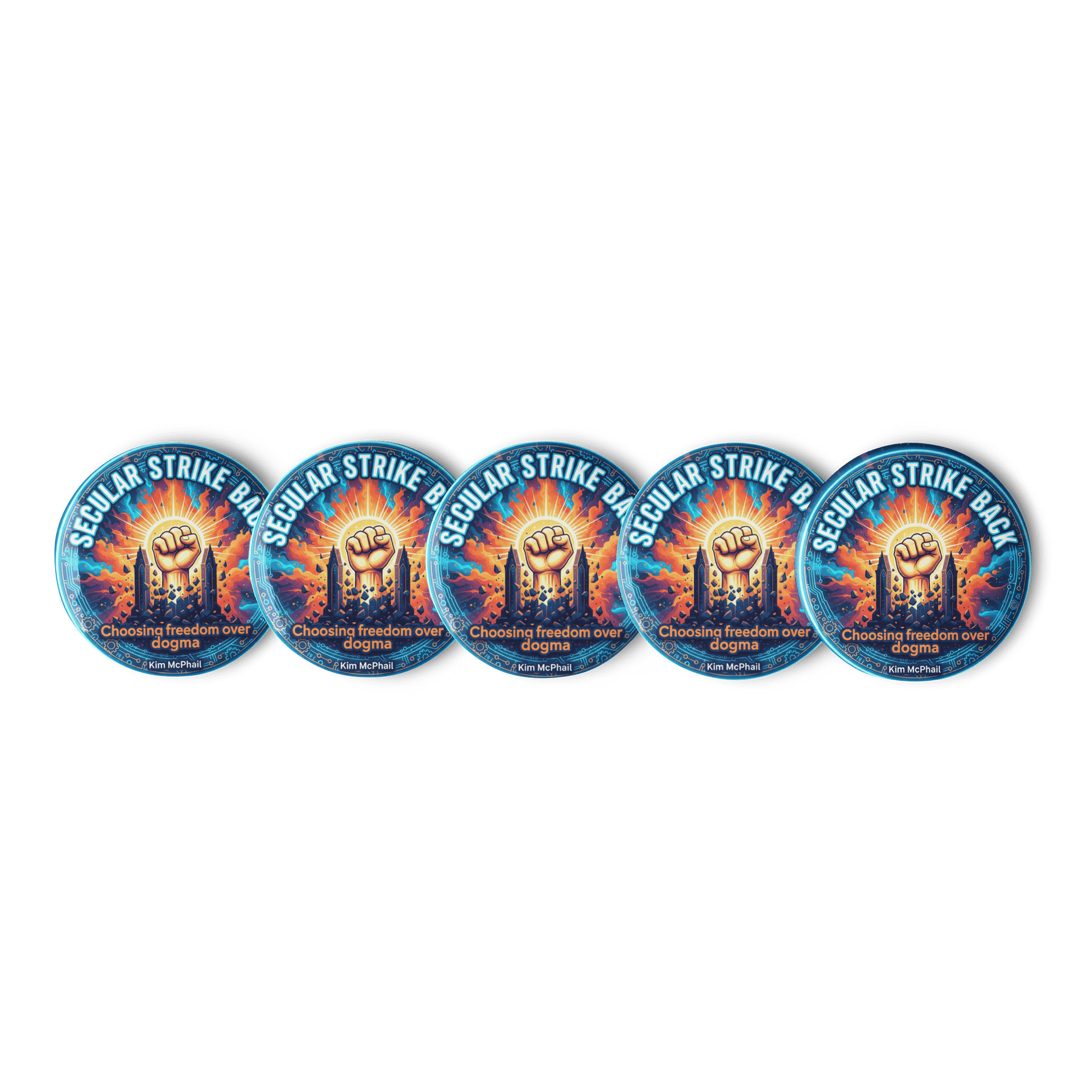 Freedom Fist Pin Buttons Set product image (1)