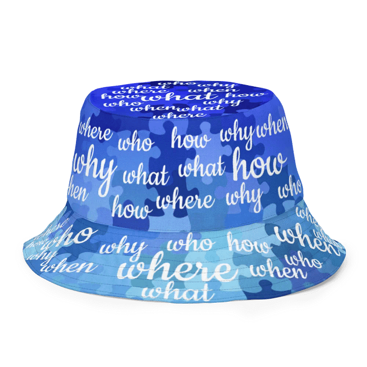 How Puzzling Blue Reversible Bucket Hat product image (2)