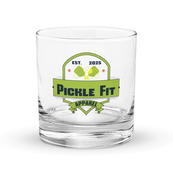 Pickle Fit Logo Rocks Glass product image (1)