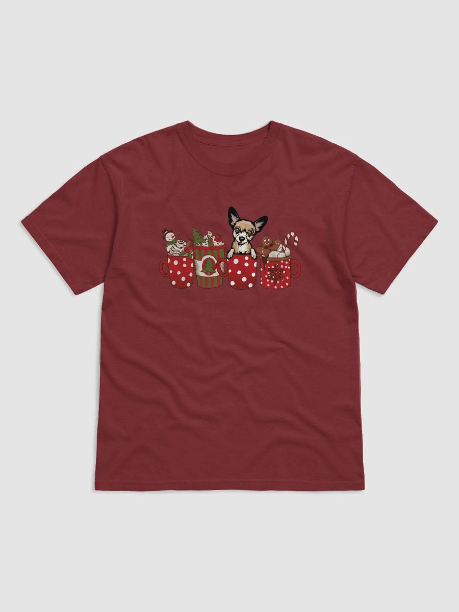 Cute Chihuahua(2) in a Christmas Cup T-Shirt | Funny Christmas Pup in a Cup product image (4)