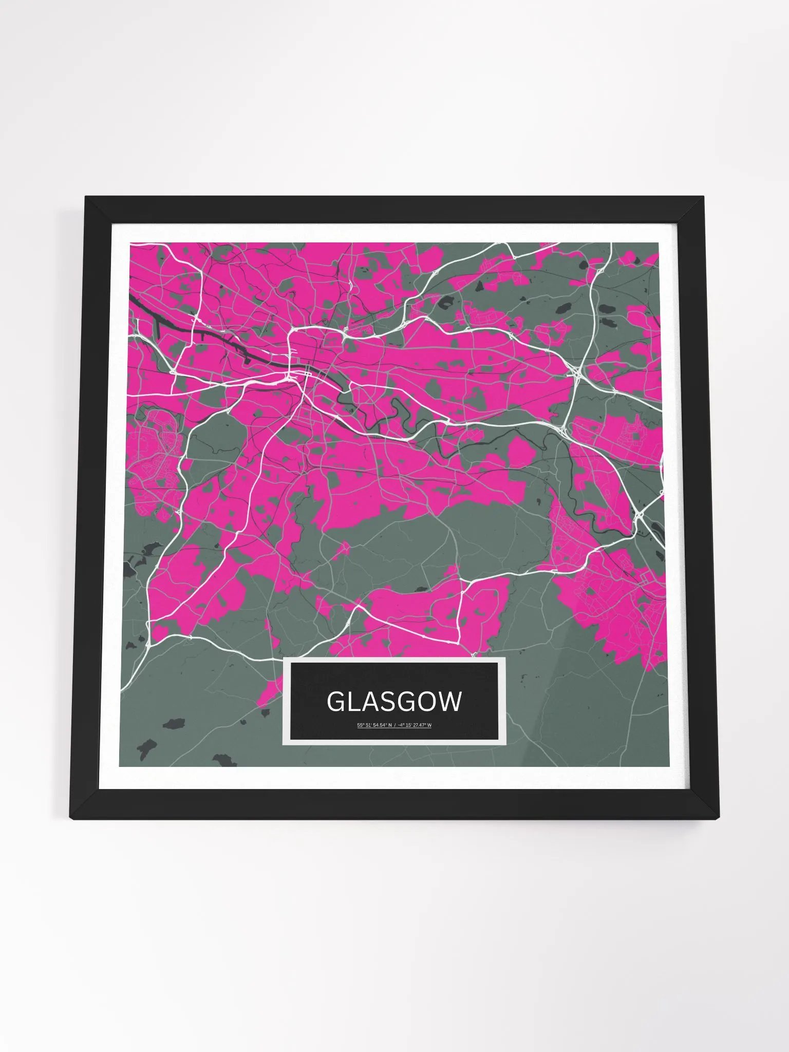 Framed Square Glasgow Art Maps product image (4)