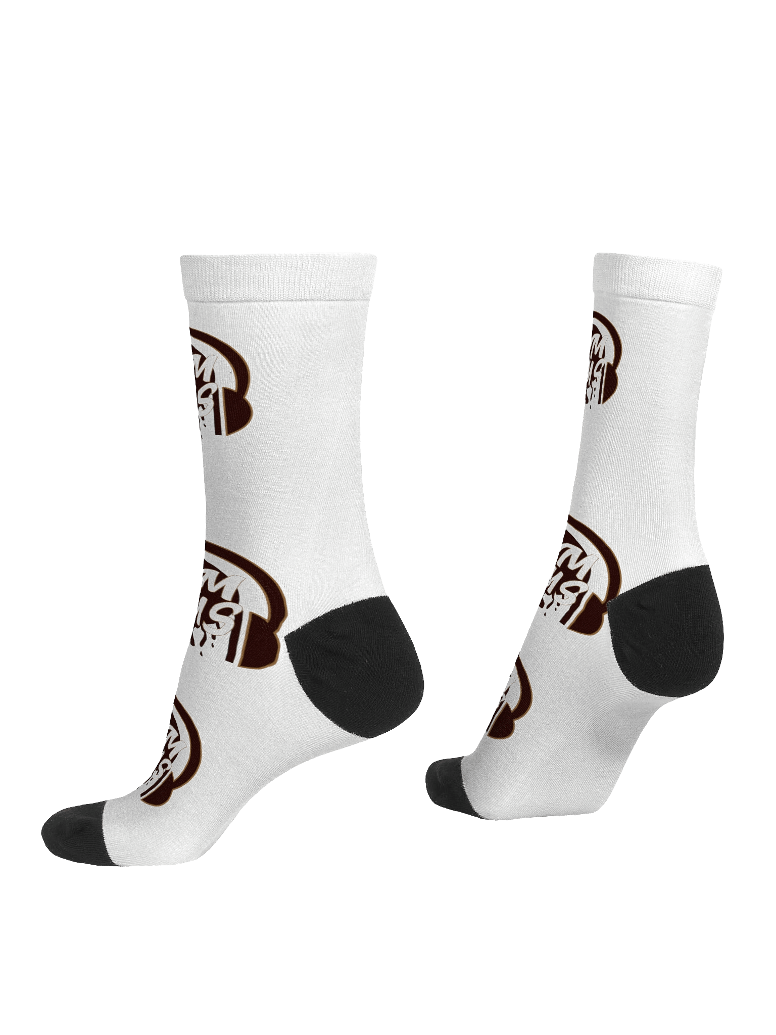 DJ Tam Jams Logo Socks - White w/Black & Gold product image (4)