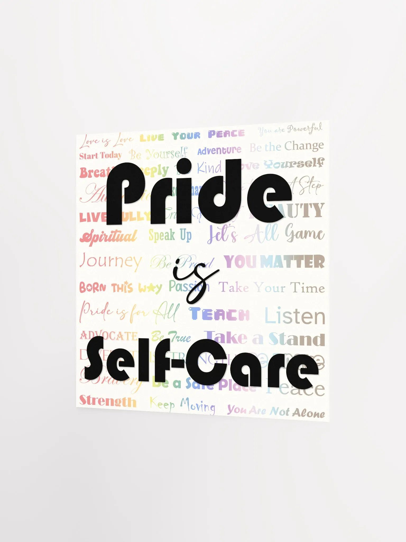Pride Is Self-Care Square Poster product image (2)