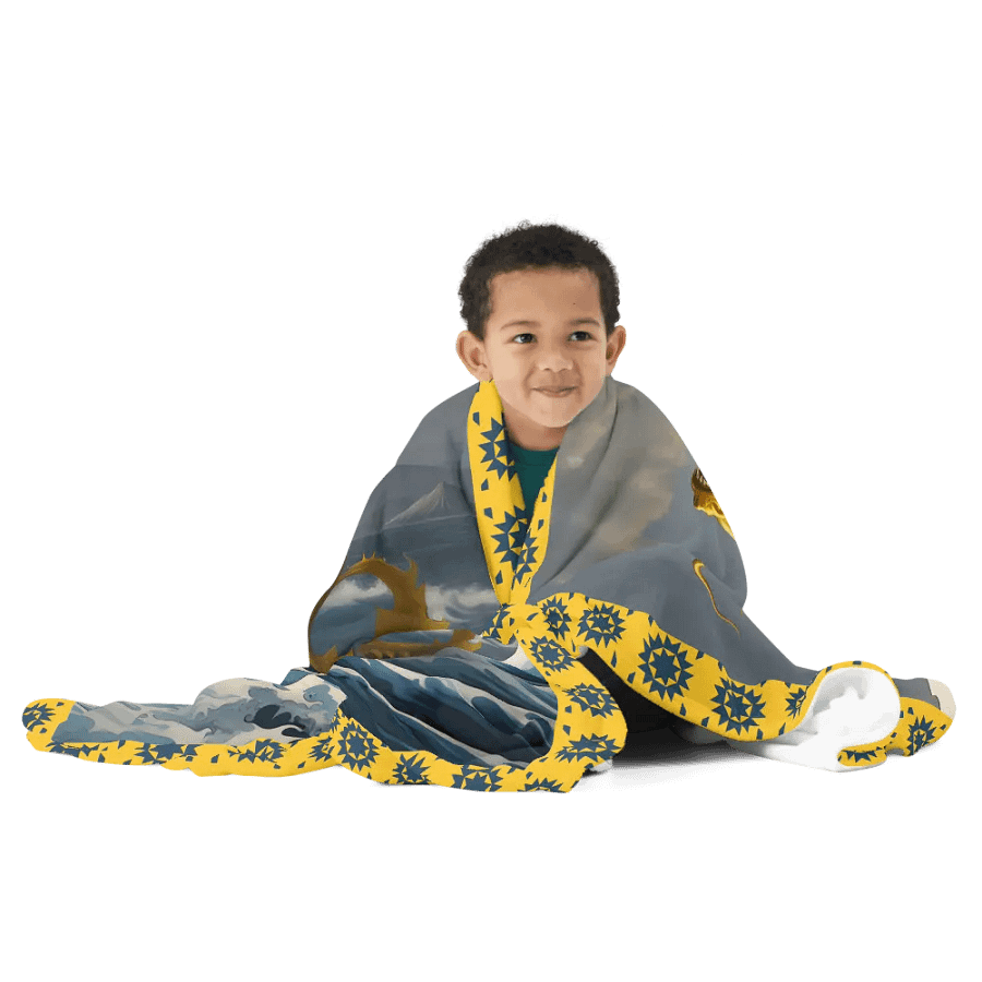 Dragon and the Wave/Throw Blanket by Allcolor Sublimation by PRINTFUL product image (7)