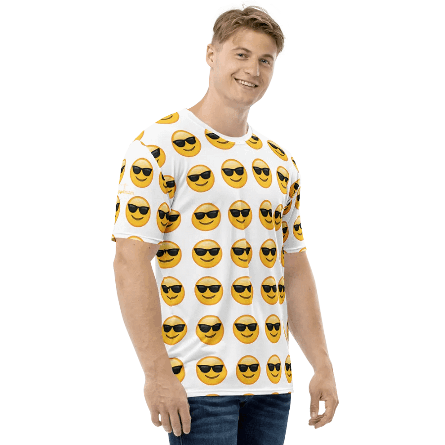 Cool Emoji - White - All-Over Print Crew Neck T-Shirt product image (3)