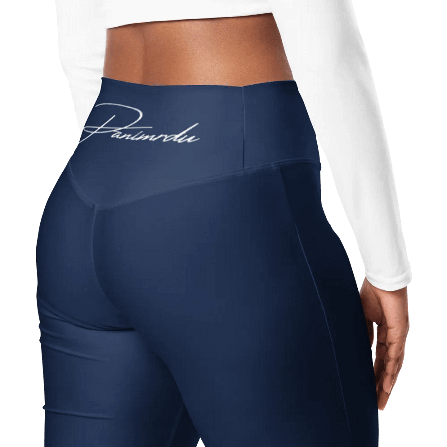 PANÍ MRDU Flaired Leggings in Navy product image (10)