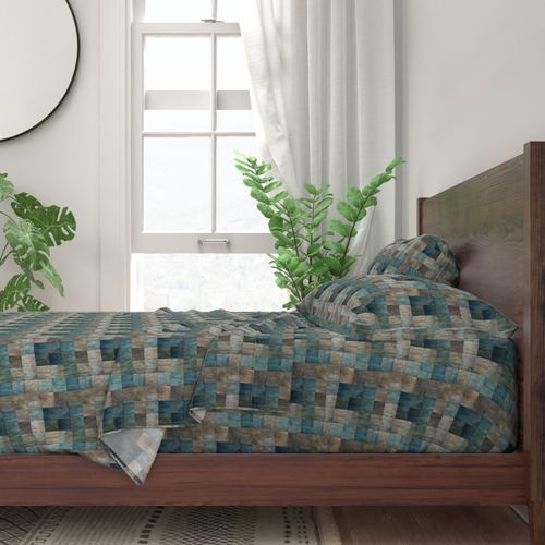 Seamless Pattern - Blue, Brown and Green Checker Pattern product image (3)