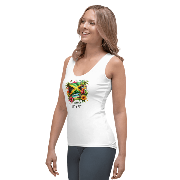 Women's Tank Top Jamaica Summer Tropical Flowers Beach Jamaican Flag product image (2)