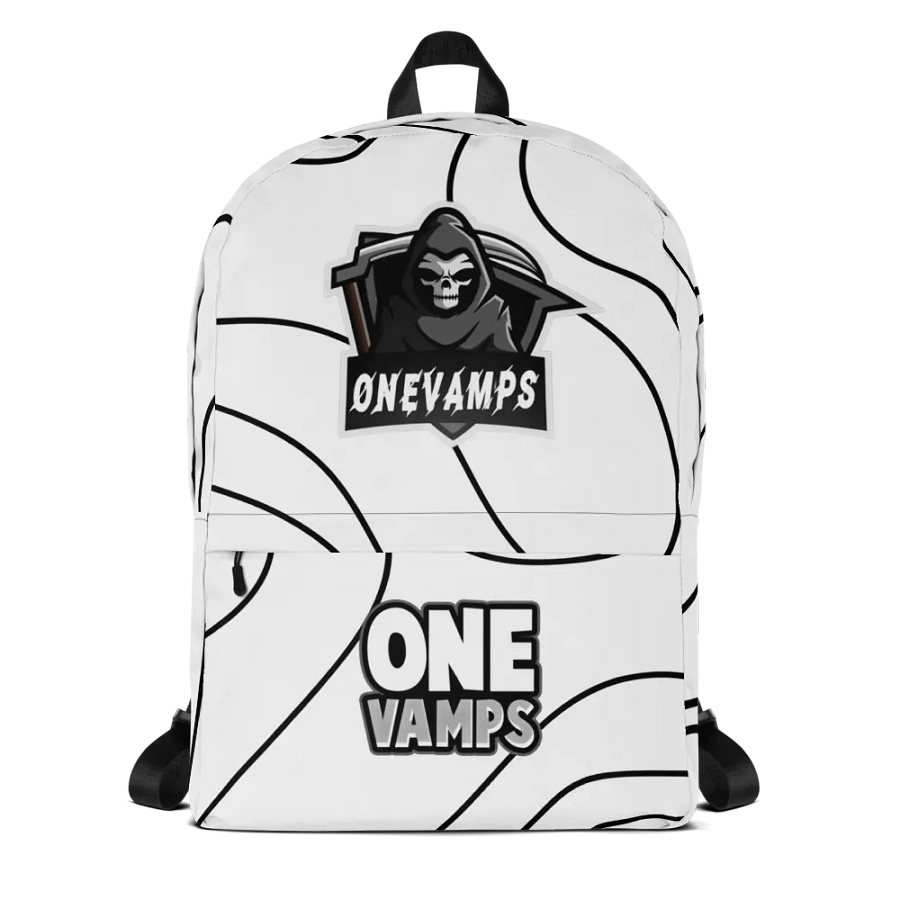 OneVamps Backpack White and Black Spiral product image (1)