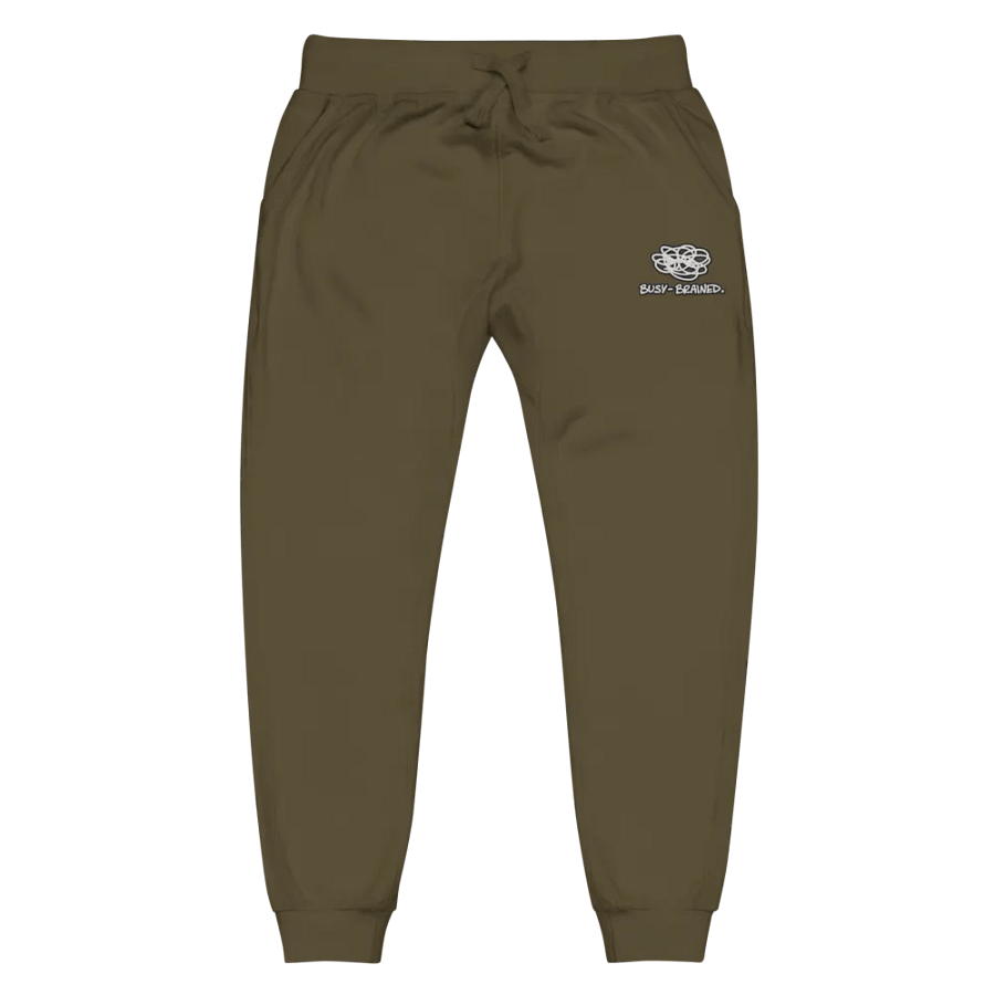 BUSY-BRAINED (lined design) embroidered fleece sweatpants product image (10)